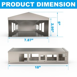 LS'BABQ Heat Manifold Replacement Parts for Masterbuilt Gravity Series 560 Digital Charcoal Grill and Smokers Models MB20040220 MB20041020 9904190038
