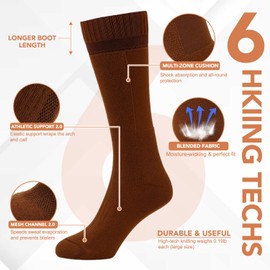 Freshpairs Men's Hiking Socks, Tactical Boot for Men, Over-the-Calf Work Boot Socks, Army Colors,3 Packs