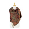 Paskmlna Paisley Pattern Tow Layered Woven Pashmina Shawl Scarf Wrap