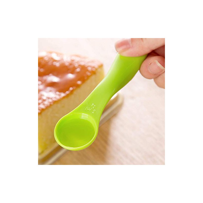 Smart Baking Set of 5pcs Multi Colours Plastic Measuring Spoon