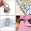 WedDecor 20mm Loose Leaf Rings Mettalic Snap Closure Binder Card