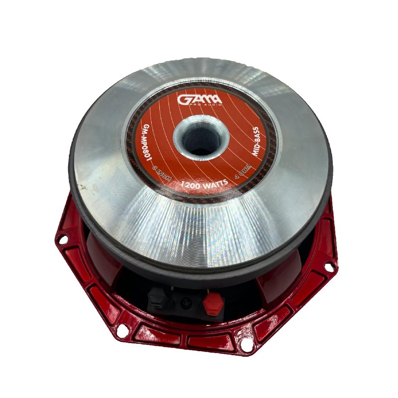 GAMA AUTOPARTS 8" High-Performance Midrange Octagonal Speaker - 1200W Max,