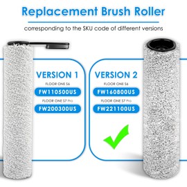 【Version 2, Detachable】(3 Pack) S7 Pro Brush Rollers and HEPA Filters Compatible With Tineco Floor One S7 Pro, Floor One S6, Stretch S6 Wet Dry Vacuum Cleaner (Excluding Handle)