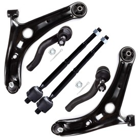 SCITOO 6pcs Front Suspension Kit Lower Control Arm with Ball Joint fit 2000-2005 for Toyota Echo Inner Outer Tie Rod End