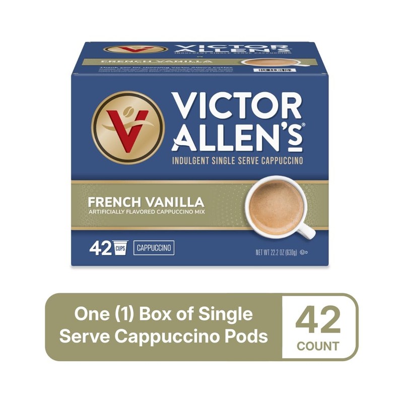 Victor Allen's Coffee French Vanilla Flavored Cappuccino Mix, 42 Count,