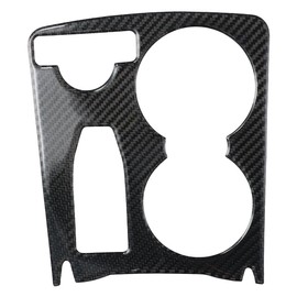 BYOBYO Carbon Fiber Central Console Cup Holder Cover Black Car Armrest Water Cup Holder Frame Cover Trim for Benz C,E Class W204(2007-2013) W212(2010-2012) C180 C200 E260 E300 Car Accessories