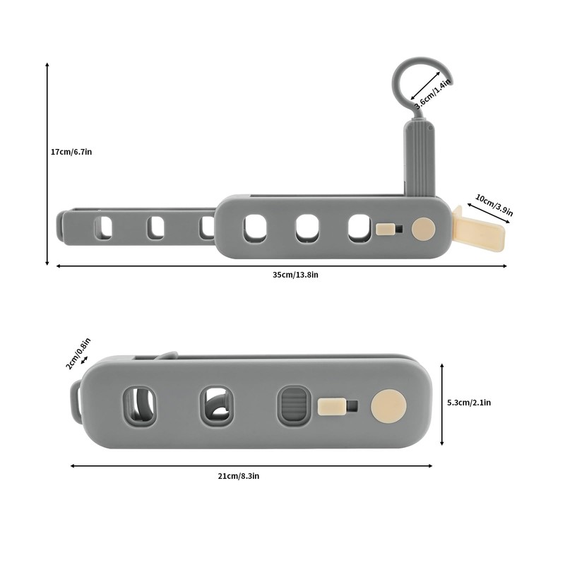 Coopache Clothes Hanger, Space-Saving Non-Slip Cabinet Organiser, Door Coat Rack,