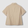 JAJU [JAJU] Women's Cotton Collar Short-Sleeve Shirt_Beige