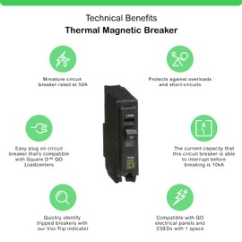 Square D - QO150CP QO 50 Amp Single-Pole Circuit Breaker