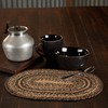 VHC Brands Country Espresso Table Placemat Brown Black Tan Jute