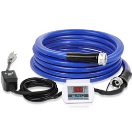 Heated Water Hose for RV, -45 ℉ Antifreeze RV Water Hose, Energy-Saving Thermostat Heated Hose, 15FT Heated Drinking Garden Water Hose for RV Camper Home Garden