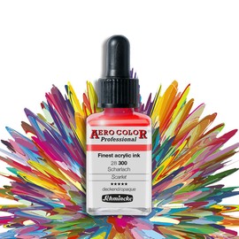 Airbrush Paints, Colour Set for Airbrush Compressor Airbrush Gun – Schmincke Aero Color Professional, Scarlet 28 300 – Ideal for Nail Art/Also Suitable for Model Making, etc.