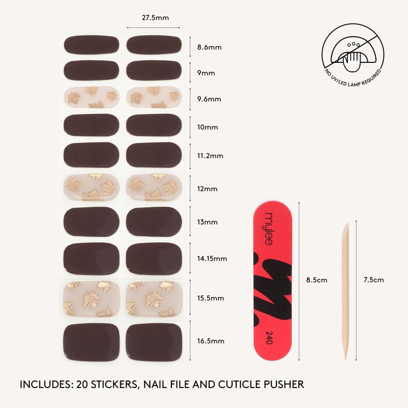 Mylee Gel Nail Wraps [Out & About] - 20 Pre-Cured