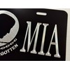 Silver Engraved POW MIA Car Tag Diamond Etched Vanity Front