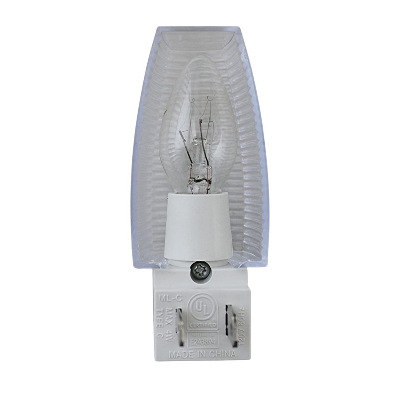 Set of 2 Night Light On/Off Switch UL Certified White