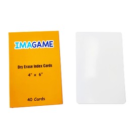 IMAGAME Dry Erase Index Cards, 4” x 6”, 40pcs Laminated Cards, Both Sides Blank, Reusable Dry Erase Note Cards for School, Office, Home, to Do Lists, Multipurpose Index Card Sheets