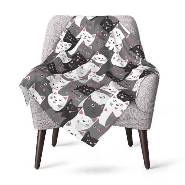 Ouqiuwa Cute Cats Animals Baby Blanket for Girls or Boys,