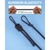 Lucky Straps Adjustable Carabiner Bungee Cords with Hooks, Black Bungee