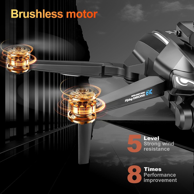 Brushless RC Drone with 4K Dual Camera, 4.5-inch HD Screen