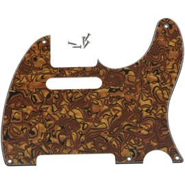 Dopro 5 Hole Vintage Tele Guitar Pickguard Scratch Plate for USA/Mexican FD Telecaster Tiger Stripe