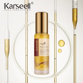 Karseell Aceite de Nuez Marroquí para Cabello, Presión Fría, 1.69 floz Producto sin enjuague aplica pocas gotas en cabello húmedo o seco, concentrando en medios y puntas
