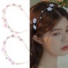 Aegyo 애교 Double Layer Gold Tone Cherry Blossom Headband with