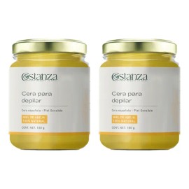 Cera Para Depilar Natural Tipo Española Depilacion Axilas, Bikini Corporal 2 Frascos Tipo Miel Piel Sensible Uso microondas Hebbe cosmetics Ludika