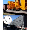 QWORK 21" Tarp Straps for Flatbed Trailers, Adjustable Tarp Straps,