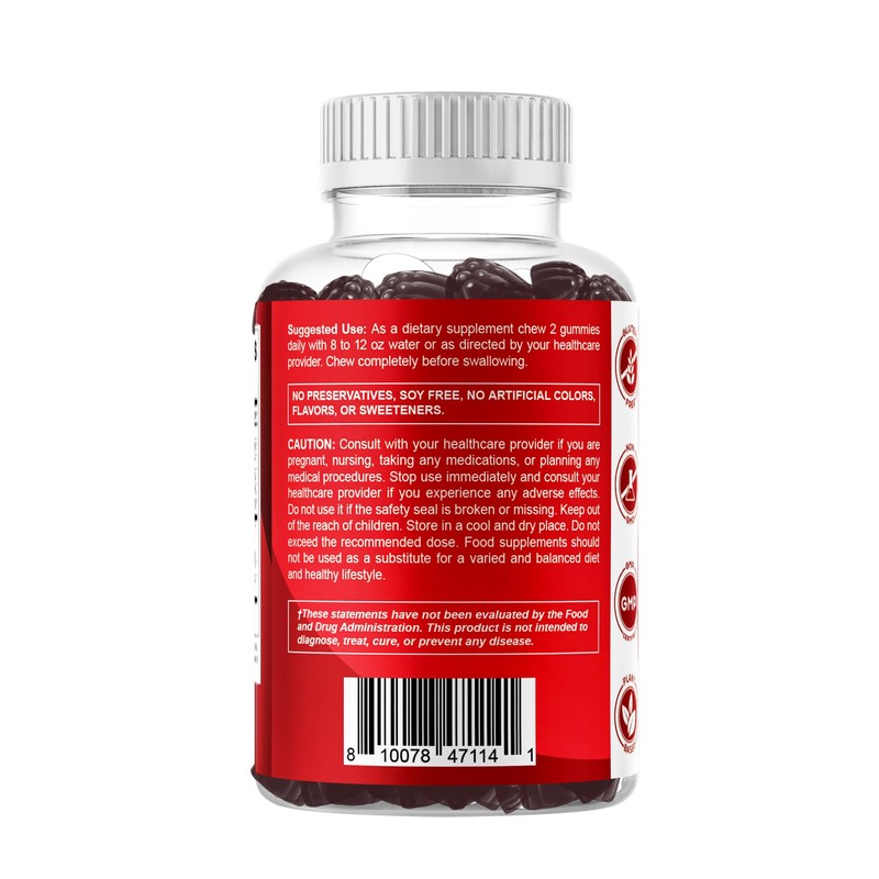 Vitamatic Vegan Cranberry Gummies with D-Mannose, Probiotics & Vitamin C