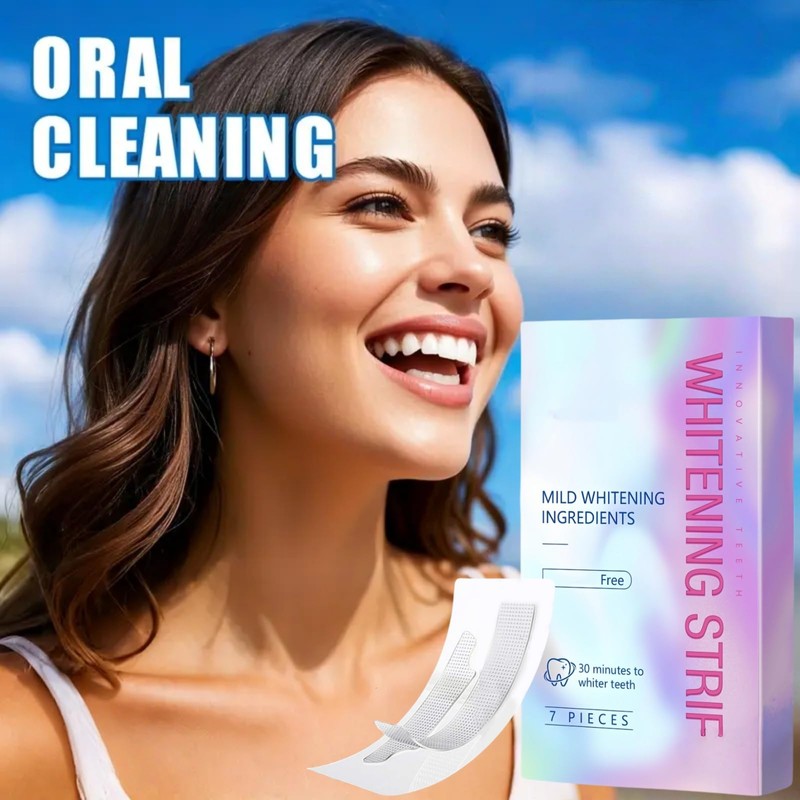 Gentle Teeth Whitening Strips,Professional Dissolvable Teeth Strips,Safe Whitener Strips for