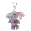 NICI 61480 Key Ring Love Elephant Dark Grey 10 cm