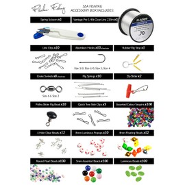 FLADEN Fishing - 500 PLUS Assorted SHORE BOAT SEA FISHING Fully Loaded Terminal Tackle Box Set - Make Repair All Your Own Rigs Accessory - in a 2 Tray Cantilever Box Pack - 27cm x 15cm x 13cm [19-101]