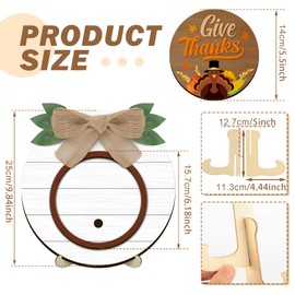 Geetery 17 Pieces Interchangeable Season Sign DIY Holiday Icons Decor with Wooden Easel Round Home Decorative Signs with 15 Seasonal Icons Holiday Sign Set for Tabletop Fireplace Porch Decorations