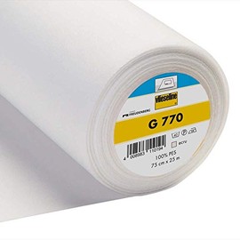 Vilene G770 Bi Elastic Stretch Iron On Fusible Woven Interfacing Interlining White - per metre
