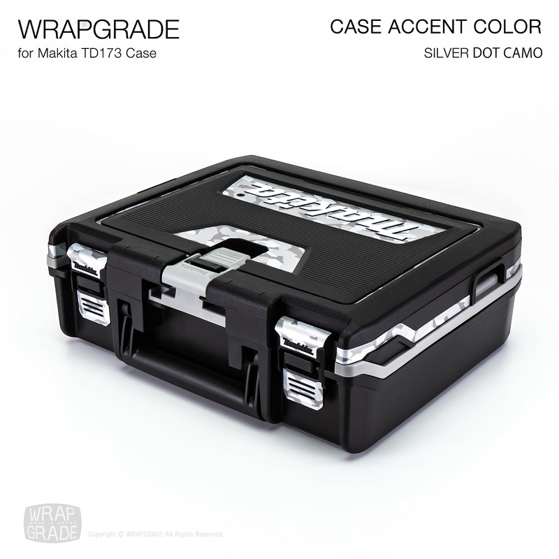 Wrapgrade Case Accent Color Sticker for Makita TD173 (Silver Dot