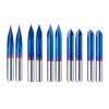 20/30/45/60/90deg 0.1mm Triangular CNC Router Bits Set, 1/8" Shank Engraving