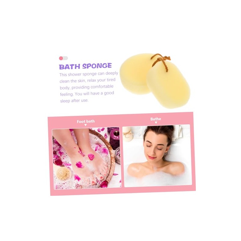 Outanaya 2piezas Esponjas Baño Ducha Exfoliantes Unidades Limpieza Profunda Cumpleaños