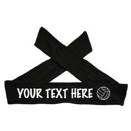 Volleyball TIE Headband - Design Your OWN Headband - Non Sparkle Letters! (Black)