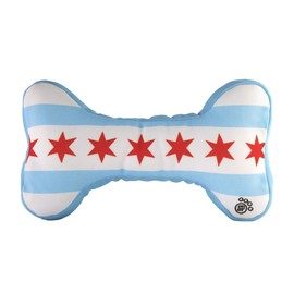 Chicago Flag Bone Dog Toy