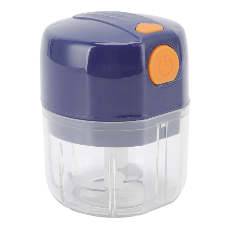 Garlic Chopper Electric Portable Blue 3 Blade Design 250mg Capacity