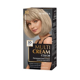Joanna Multi Cream Colour Hair Colour for Women - Provides Long Lasting Colour - 3D Depth Effect - Covers Grey Hair - Root Colour - Colour Platinum Blonde 32 - Complete Set