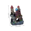 Sosoport 2pcs Aquarium Castle Ornament Fish Tank Background Resin Craft