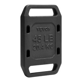 VEVOR Cast Iron Weights, 45LB Single Weighted Weights, Solid Plate Weight for Swings, Squat, Strength Training, Weightlifting, Fitness Workout