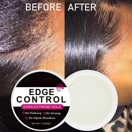 Edge Control Wax - Edge Control Gel for Afro Hair - Hair Gel Women - Strong Hold - Non-reasy - No White Residue - Hair Products for Women Gel Hair（30g）