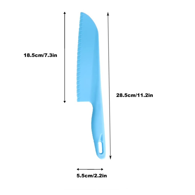 jawbush Plastic Vegetable Knife, 11" Serrated Edge Pizza Cutter with