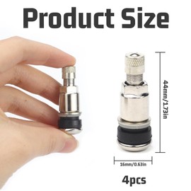 Universal Metal Valves Silver Rim Valves Set of 4 Car Tyre Valve 11.3 mm Air Valve Car Steel Valves Rim Valves Tyre Valve Car with Plastic Case (Silver)