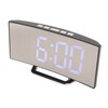 Mirror Digital Alarm Clock Temperature Display LED Curved Mirror Digital