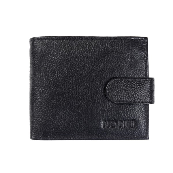 DUO DUFFEL Designer Mens Genuine Leather Wallet RFID Safe Contactless