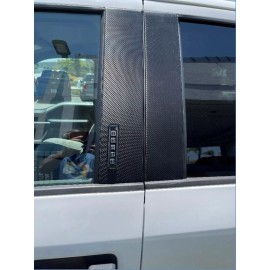 Best Less Truck fit:2018-2024 Lincoln Navigator Pillar Post Trim Cover Carbon Fiber Black 6PC