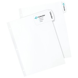 Avery Big Tab Printable White Label Dividers with Easy Peel, 5 Tabs, 1 Set (14436)